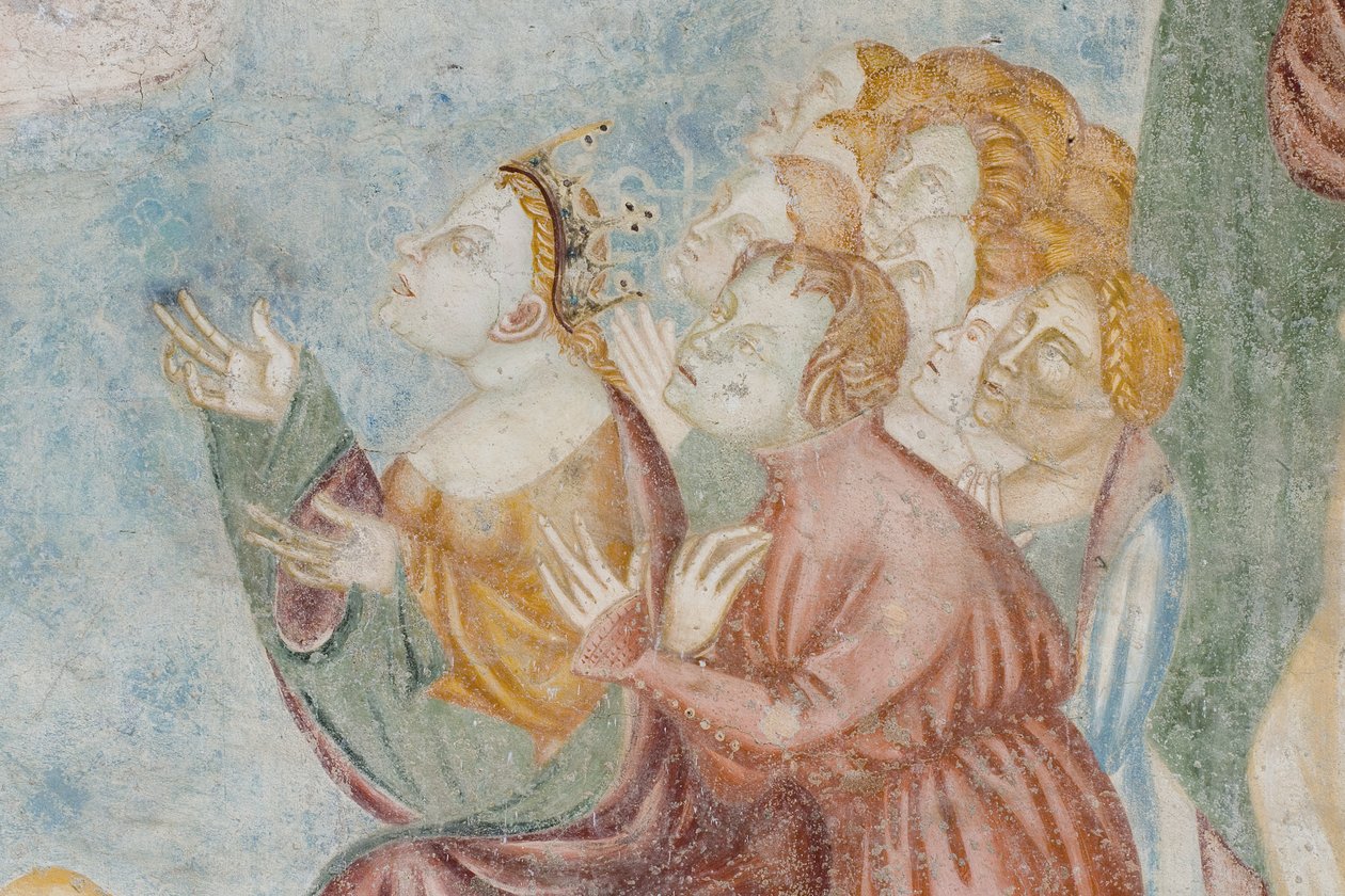 Obrázek, detail Posledního soudu, cca 1400 (detail 3496201) od Filippolo de and Veris da Milano Veris da Milano