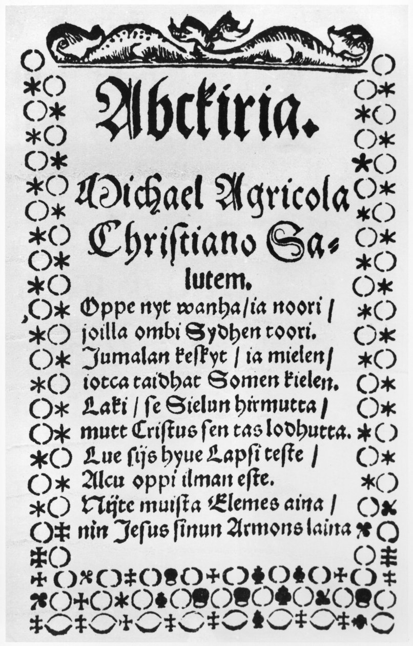 Abecední základ Mikaela Agricoly (1508-57) (tisk) od Finnish School