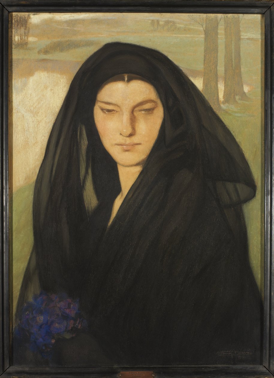 Enigme, 1915 barevná křída na papíře od Firmin Baes