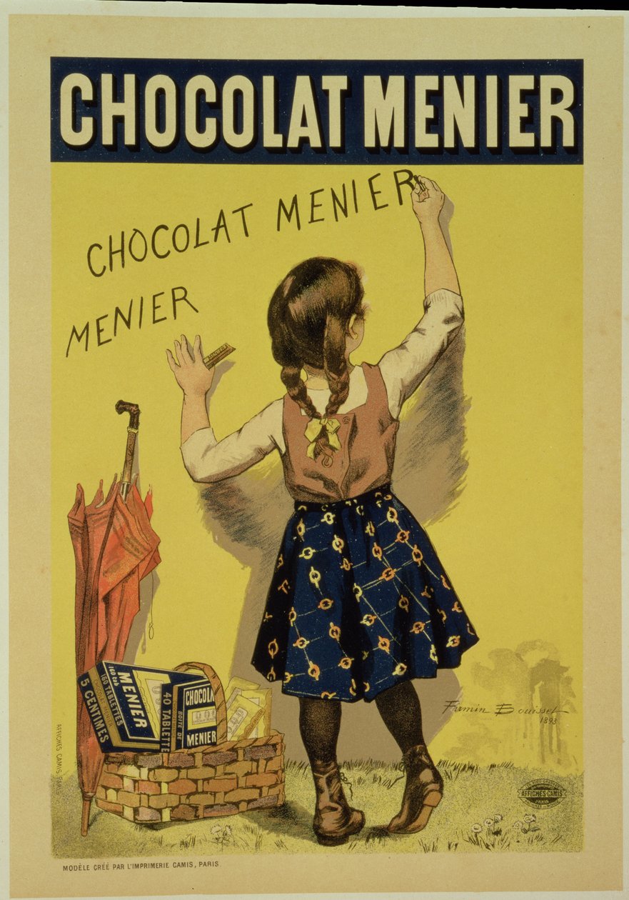 Reprodukce reklamního plakátu na čokoládu Menier, 1893 od Firmin Bouisset