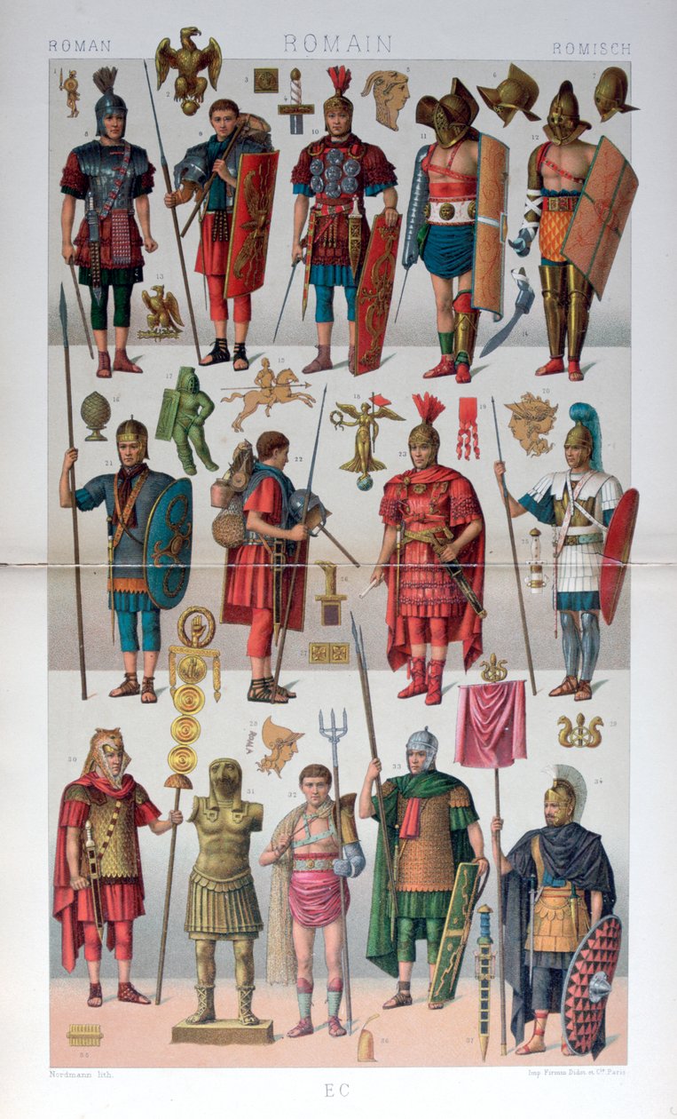 Římský vojenský a gladiátorský kostým, c1800-1836 od Firmin Didot