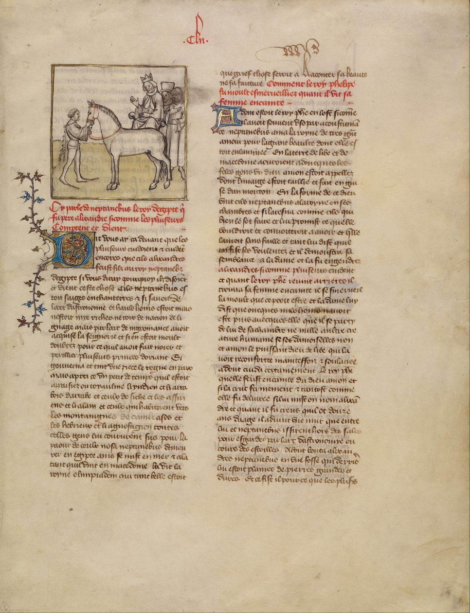 Alexandr Veliký od First Master of the Bible historiale of Jean de Berry