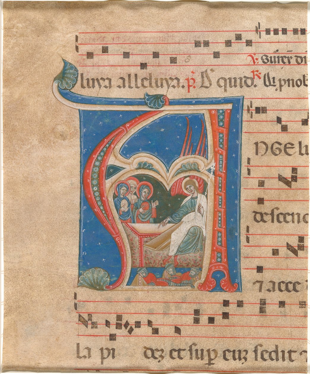 Tři svaté ženy u hrobu od First Master of the Cortona Antiphonaries