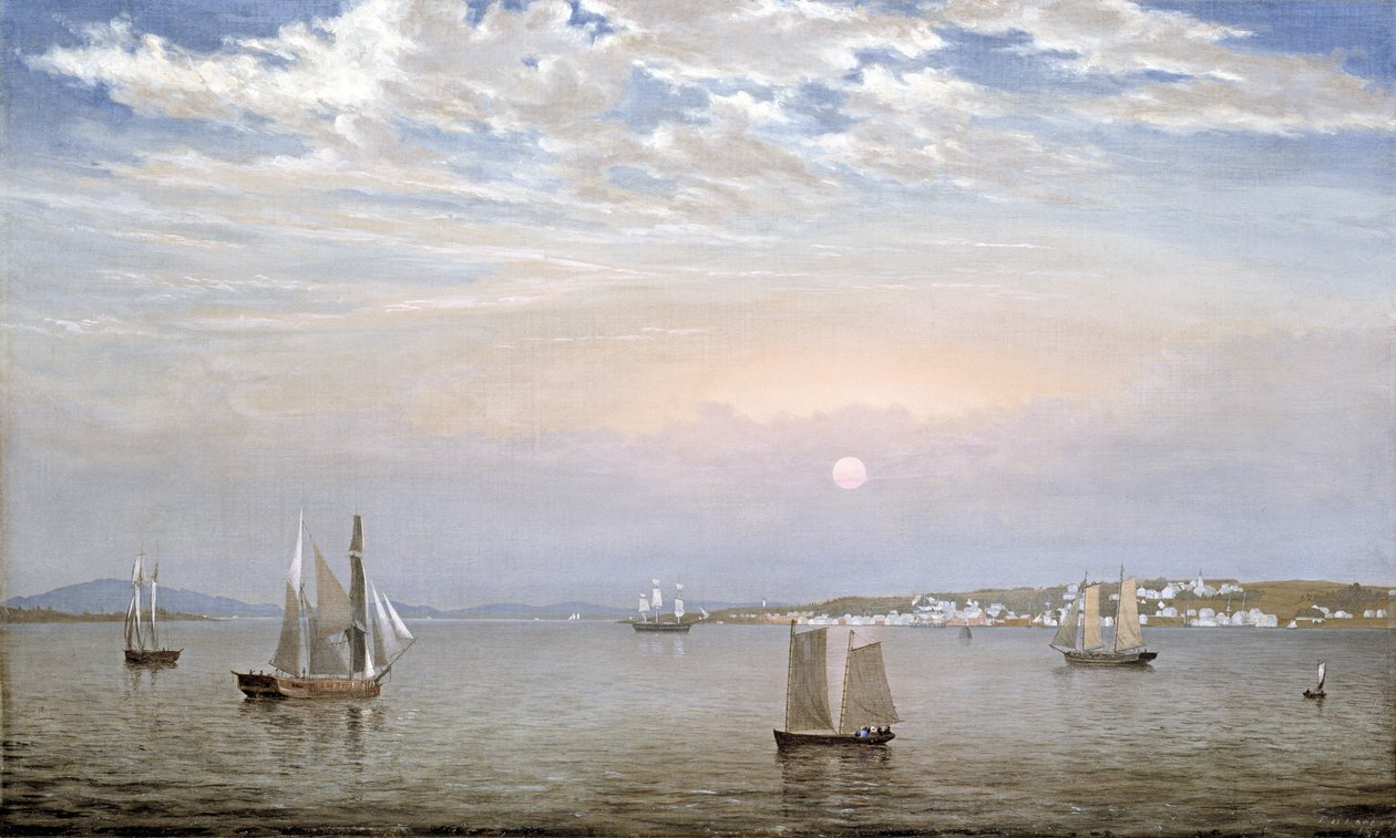 Castine Harbour and Town, 1851 od Fitz Henry Lane