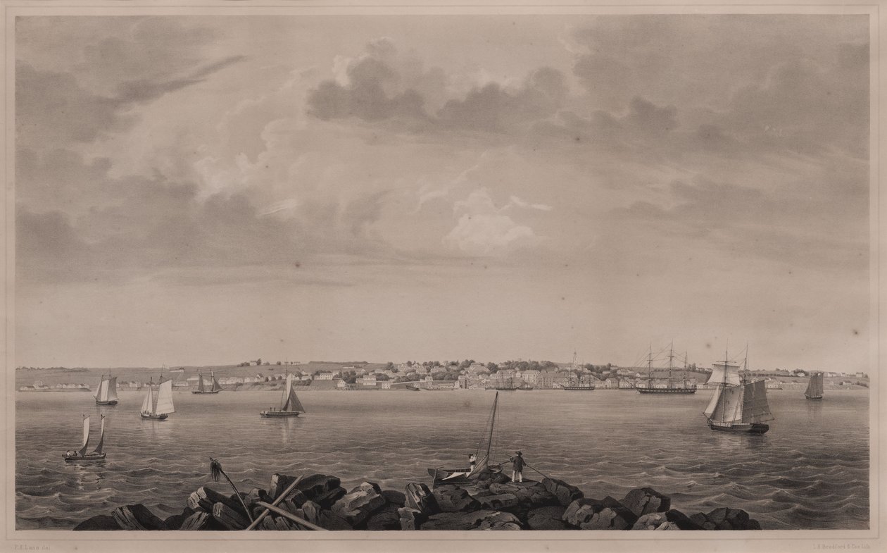 Castine z Hospital Island od Fitz Henry Lane