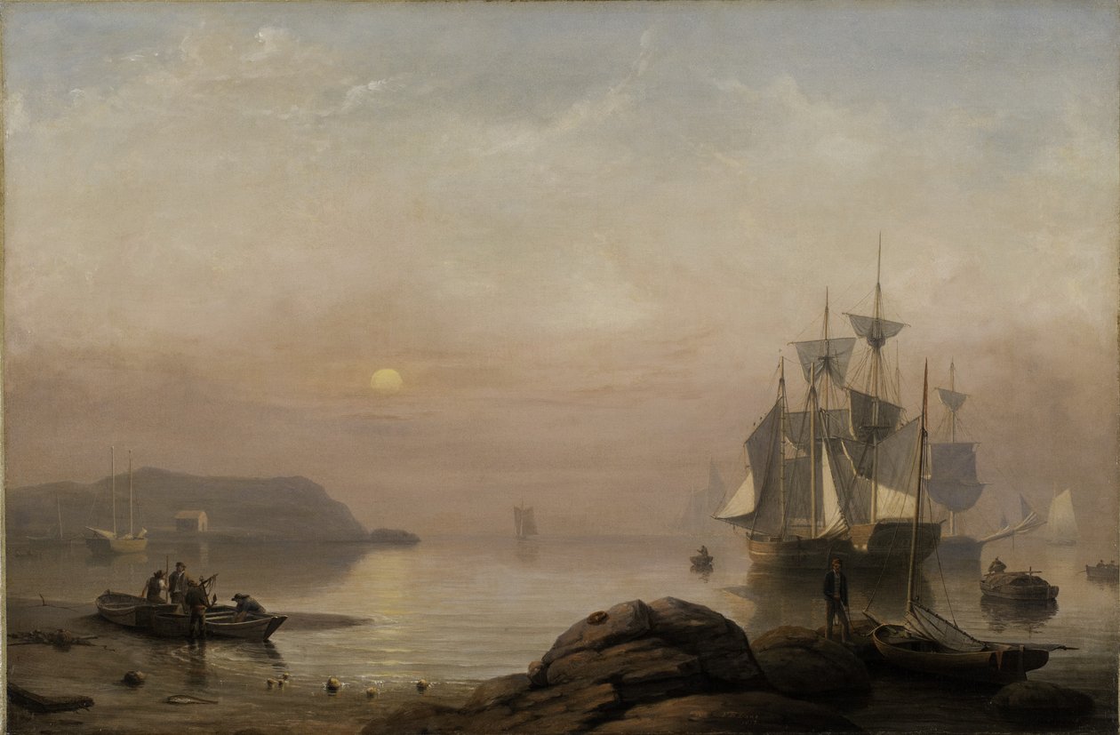 Východ slunce přes mlhu, 1852 od Fitz Henry Lane