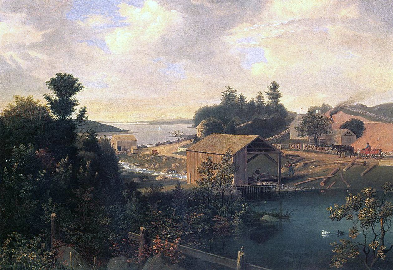 Mlýn v Lanesville, 1849 od Fitz Henry Lane