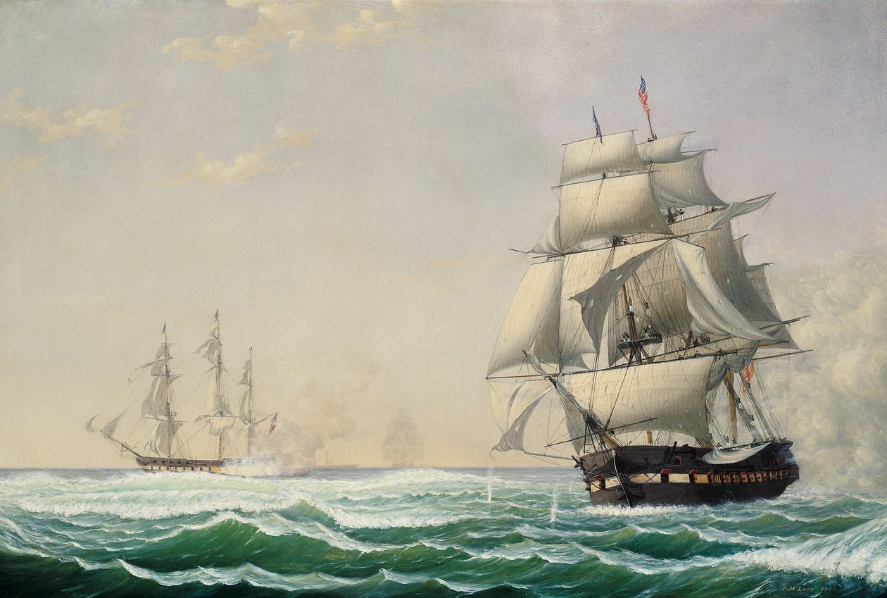Prezident fregaty Spojených států amerických v letech 1815, 1850 angažoval britskou eskadru od Fitz Henry Lane