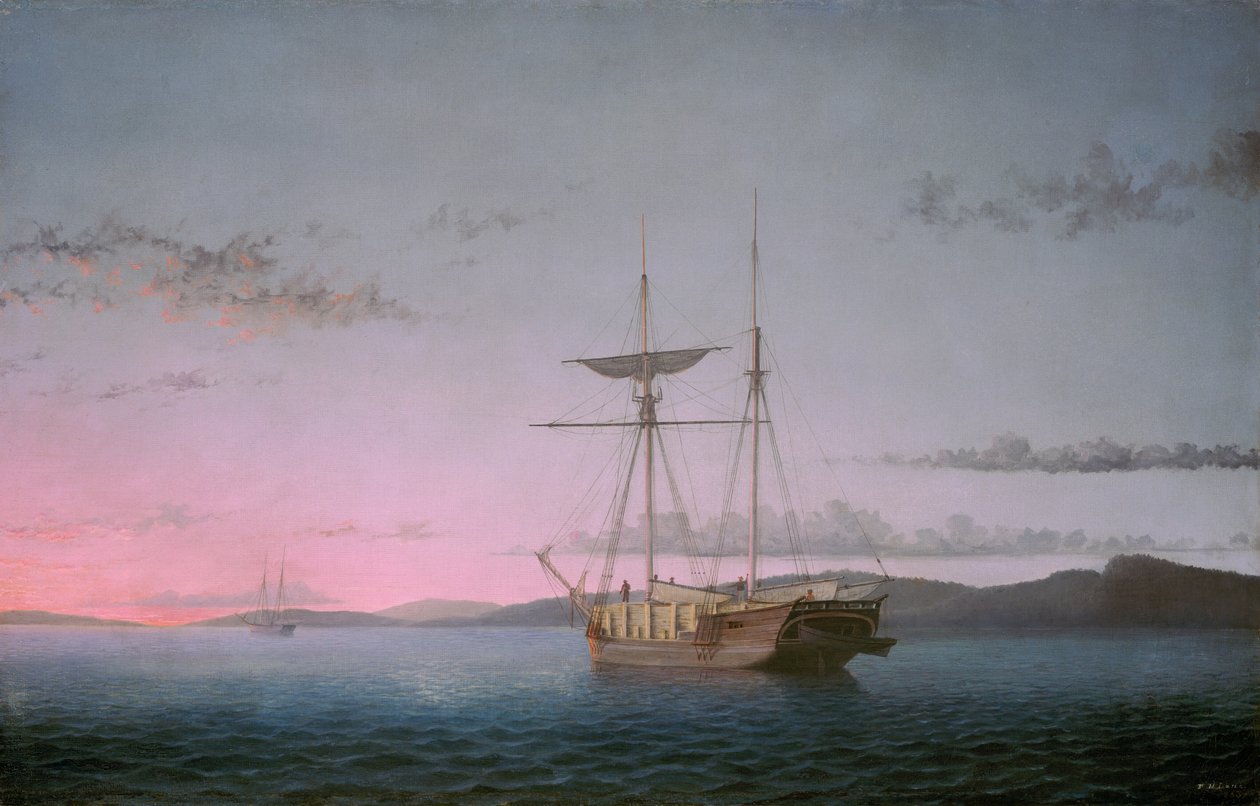 Lumber Schooners ve večerních hodinách na Penobscot Bay, 1863. od Fitz Hugh Lane