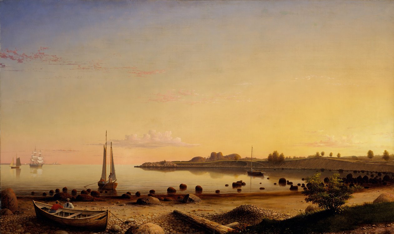 Stage Fort přes přístav Gloucester, 1862. od Fitz Hugh Lane
