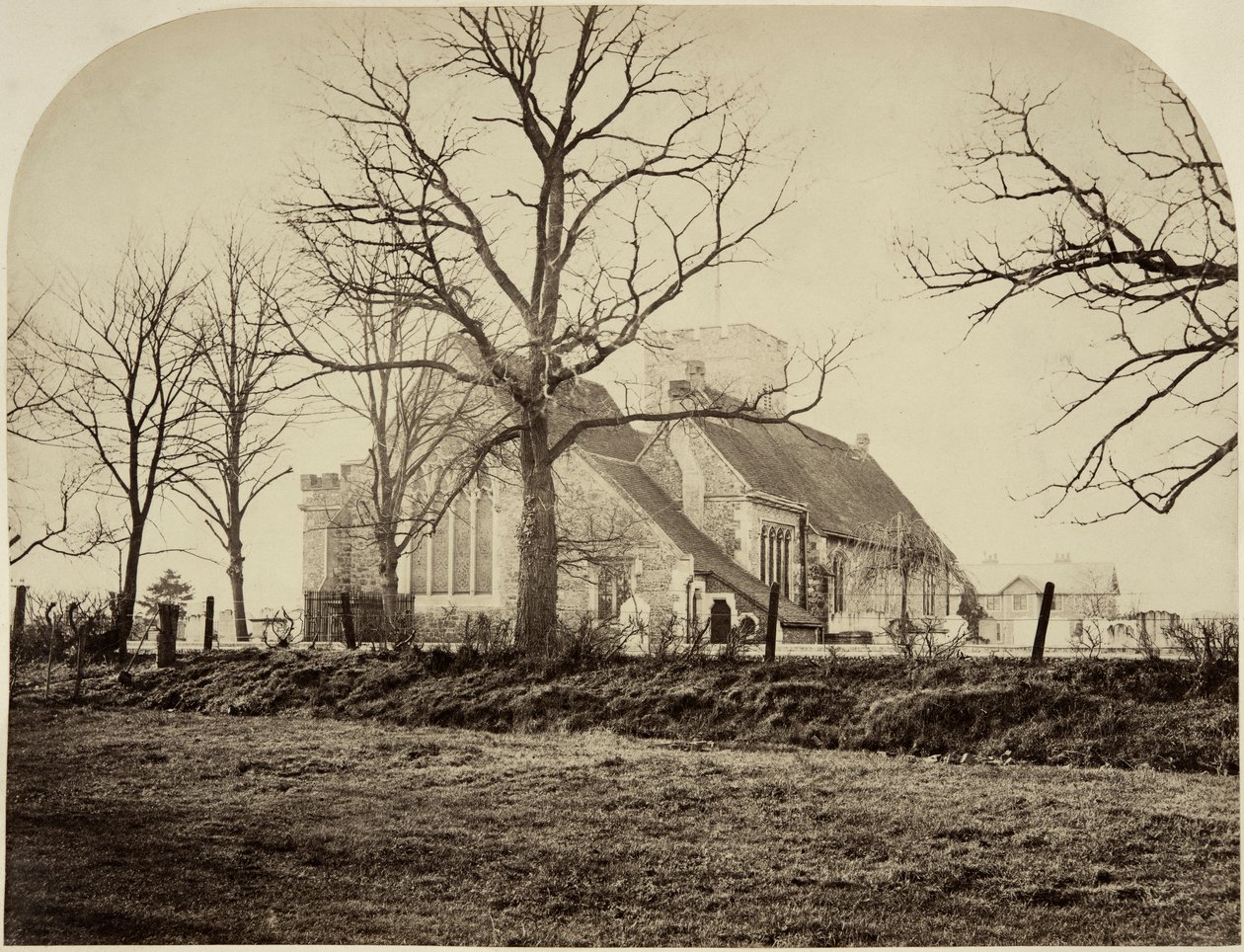 Kostel St Paulinus, Crayford, Londýn, c1865-c1894 od Flaxman Charles John Spurrell