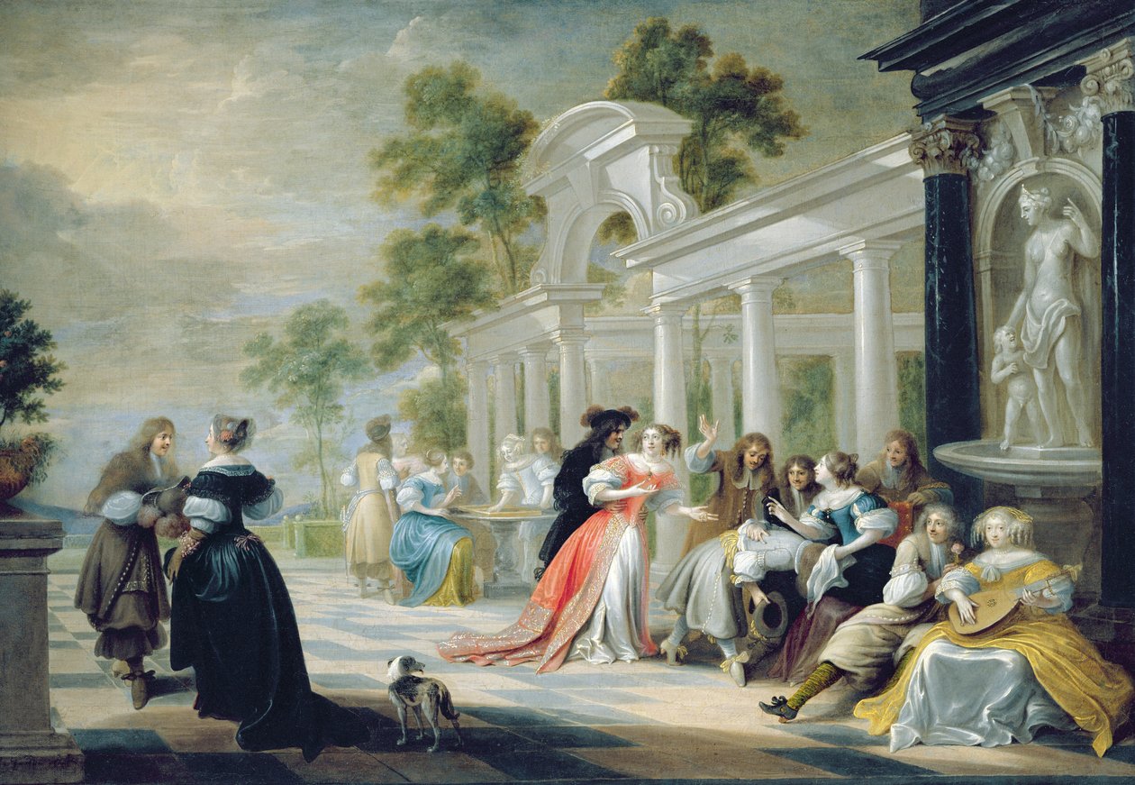 Obecná zahradní scéna, 1600 od Flemish School