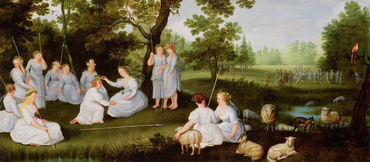 Krajina s pastýři a pastýřkami od Flemish School