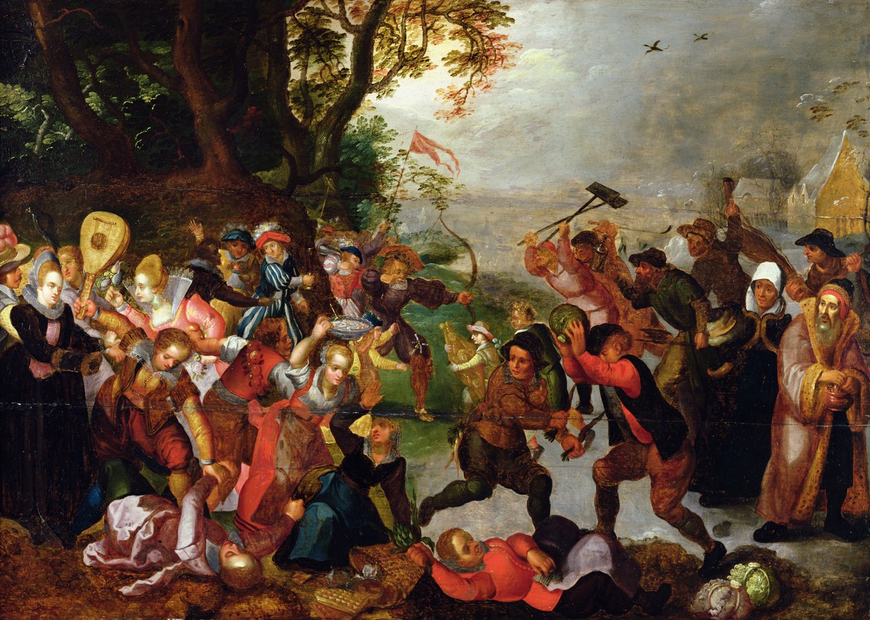 Bitva mezi zimou a létem od Flemish School