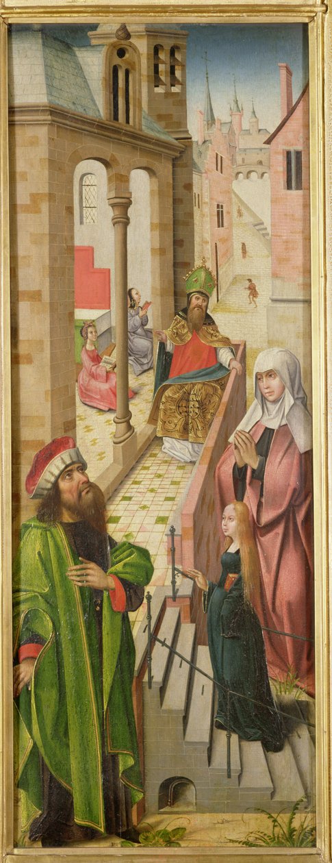 Představení Panny Marie, levá deska triptychu, konec 15.-začátek 16. století (viz také 69683 a 69685) od Flemish School