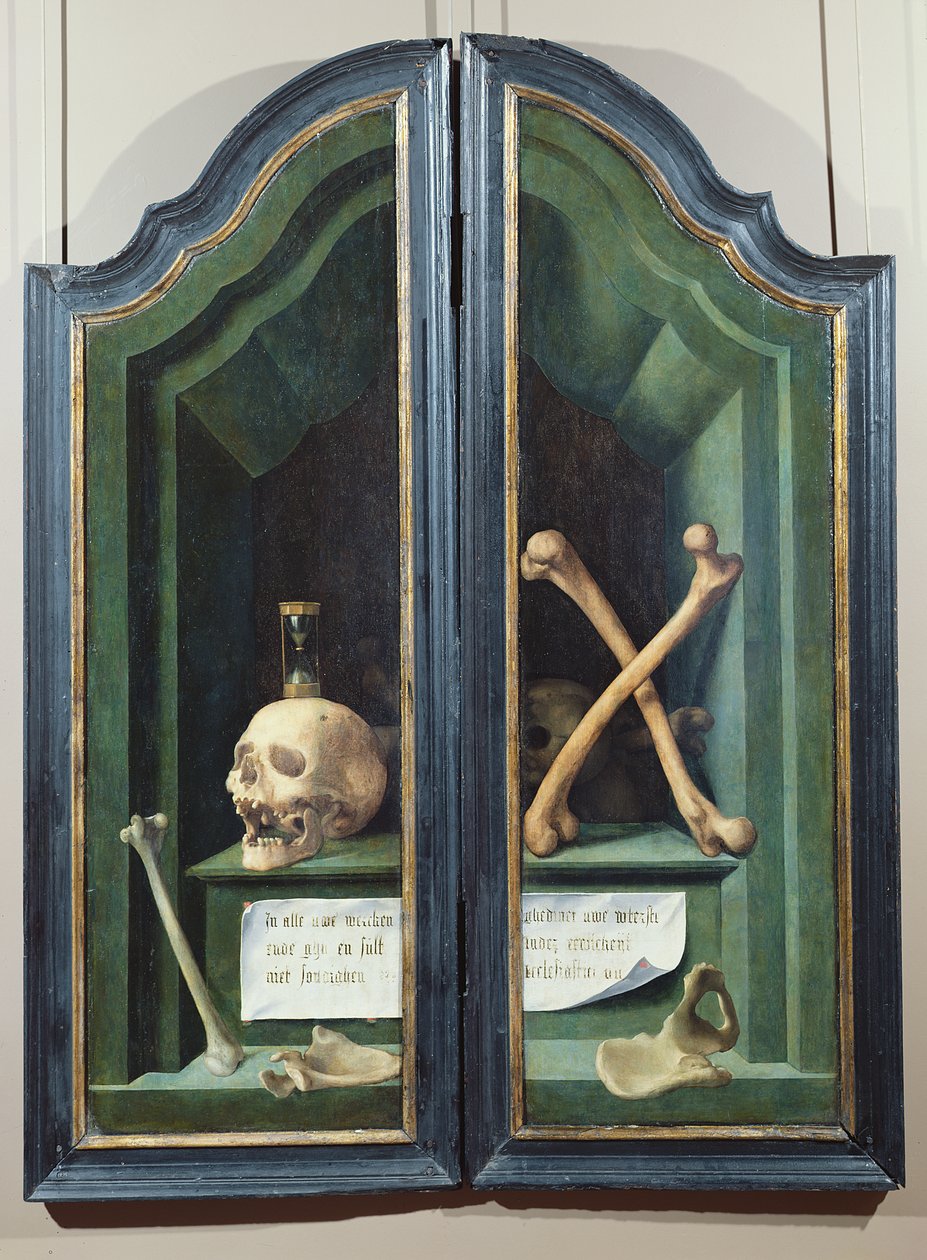 Vanitas, rub dvou panelů z triptychu od Flemish School