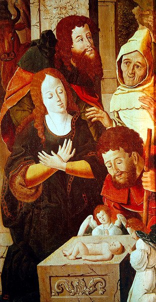 Klanění pastýřů, detail triptychu, kolem roku 1530 od Flemish School