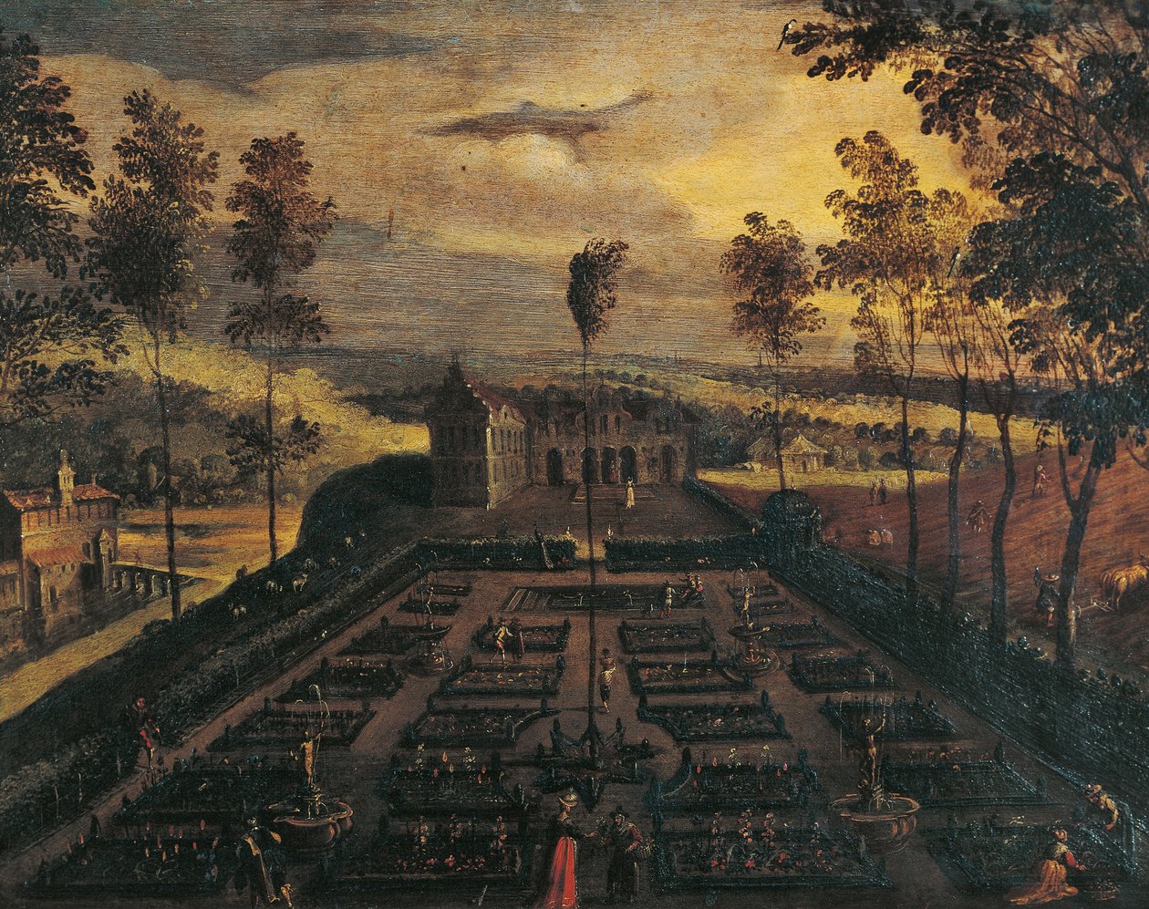 Italská zahrada od Flemish School