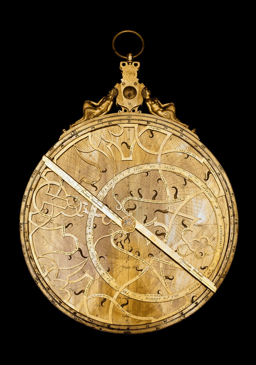 Mozkový astroláb vlámského astronoma Waltera Aertsena (Gualtiero Arsenio nebo Gualterus Arsenius) (aktivní kolem 1556-1579) 1556 Florencie, Ústav a muzeum dějin věd od Flemish School