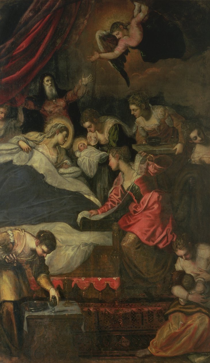 Chiara Albini Pietrazzani a jejích pět dětí Eleanora, Vincenzo, Cinzia, Tullo a Anna od Flemish School