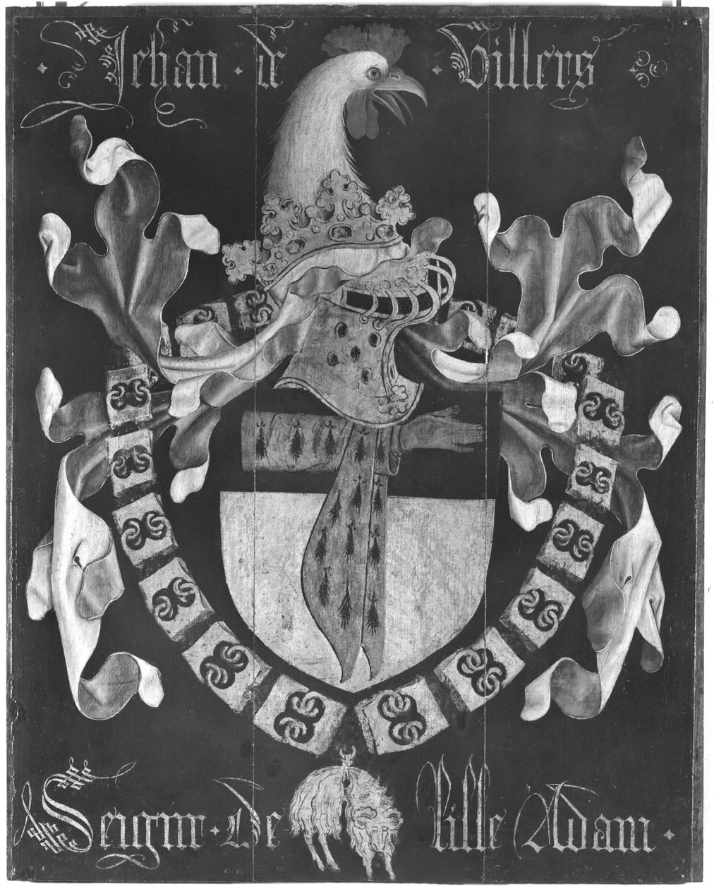 Erb Jehana de Villers (zemř. 1439), hrabětě z Lille Adam, 3. kapitula Řádu zlatého rouna, Dijon, 1430 od Flemish School