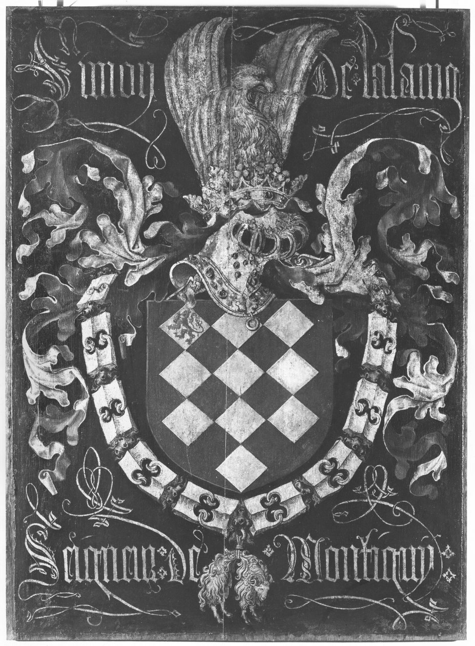 Erb Simona de Lalaing (1405-76), markraběte z Montigny, 1. kapitula Řádu zlatého rouna, Lille, 1431 od Flemish School