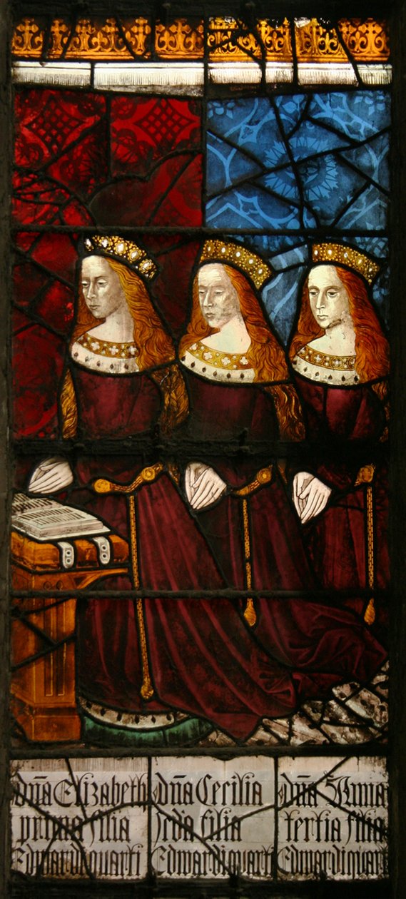 Dcery krále Edwarda IV., kolem roku 1480 (vitráže) od Flemish School