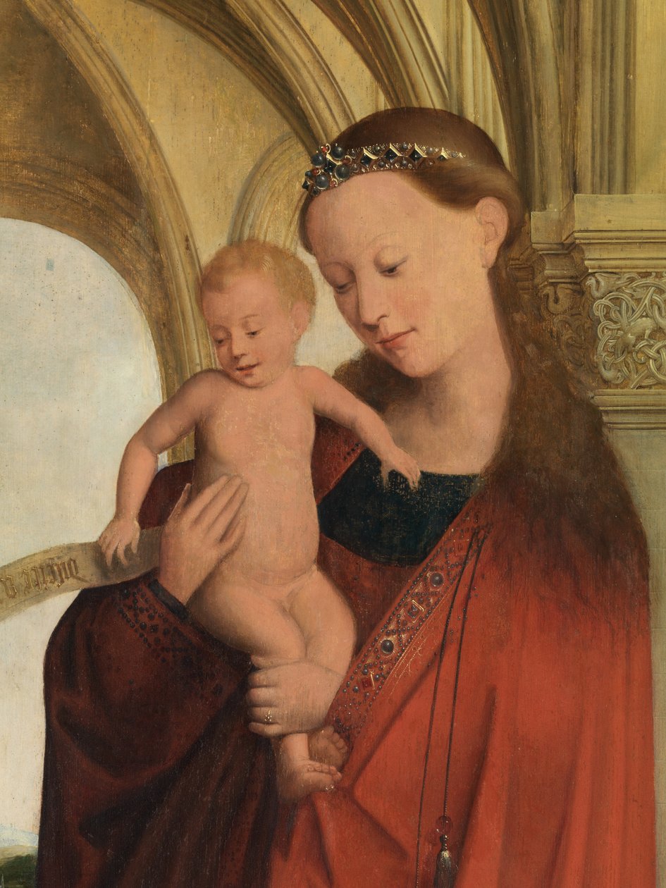 Detail Madony s Petrusem Wijtsem (olej na panelu) od Flemish School