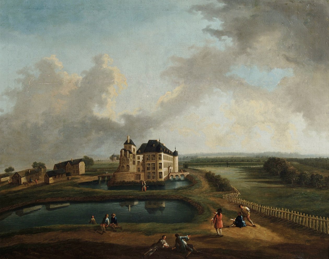 Vlámský hrad od Flemish School