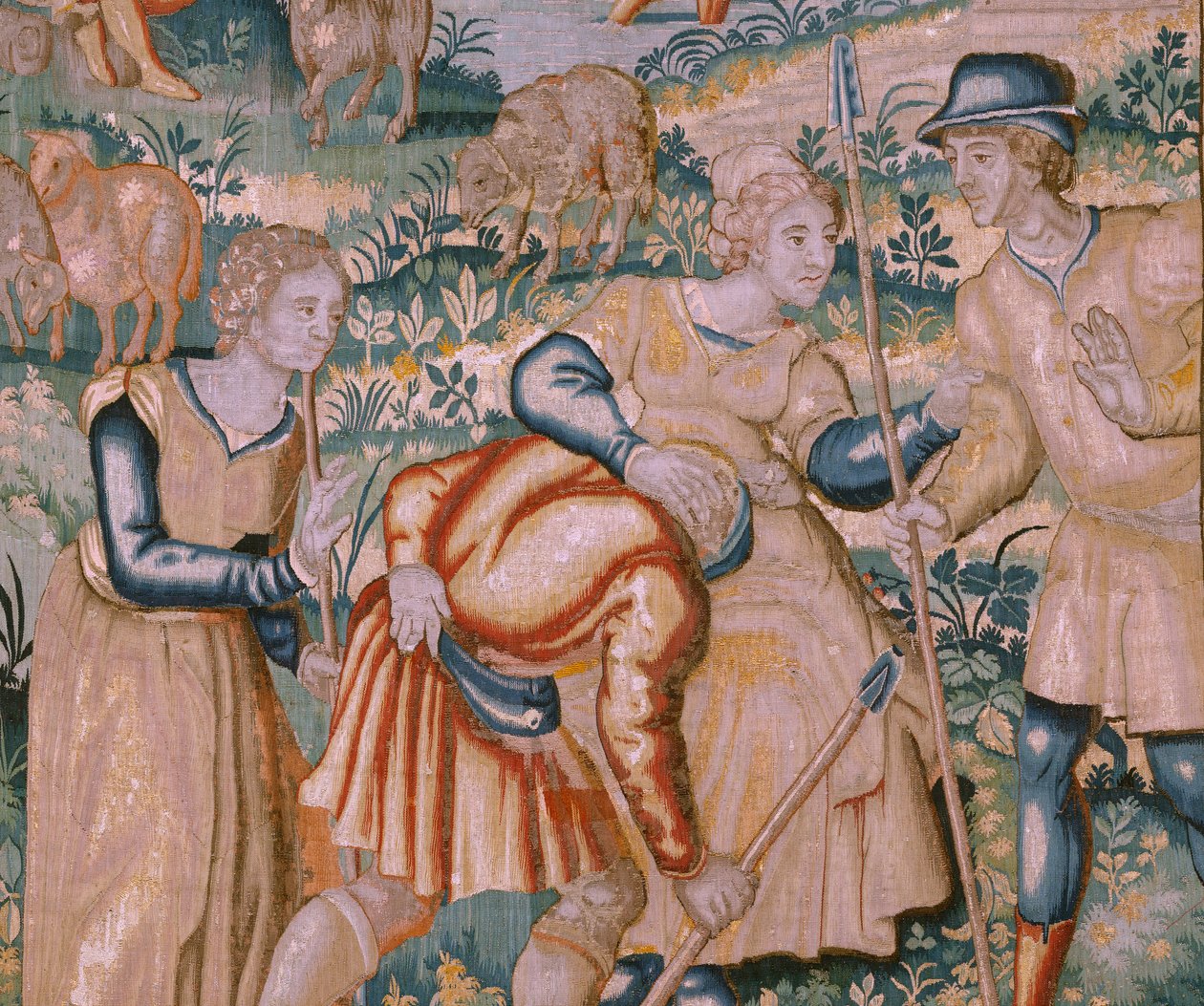 Vlámský gobelín. Tleskání rukou. Ateliér Oudenaarde. 17. století. od Flemish School