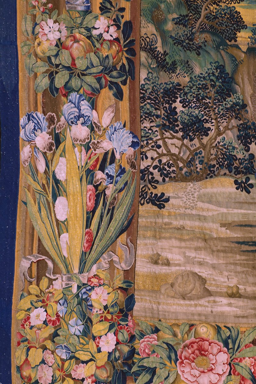 Vlámský gobelín. Seriál Apokalypsa: Svatý Michael porazil draka. Ateliér Willem Dermoyen, Brusel. Přibližně 1553-1555. Detail. od Flemish School