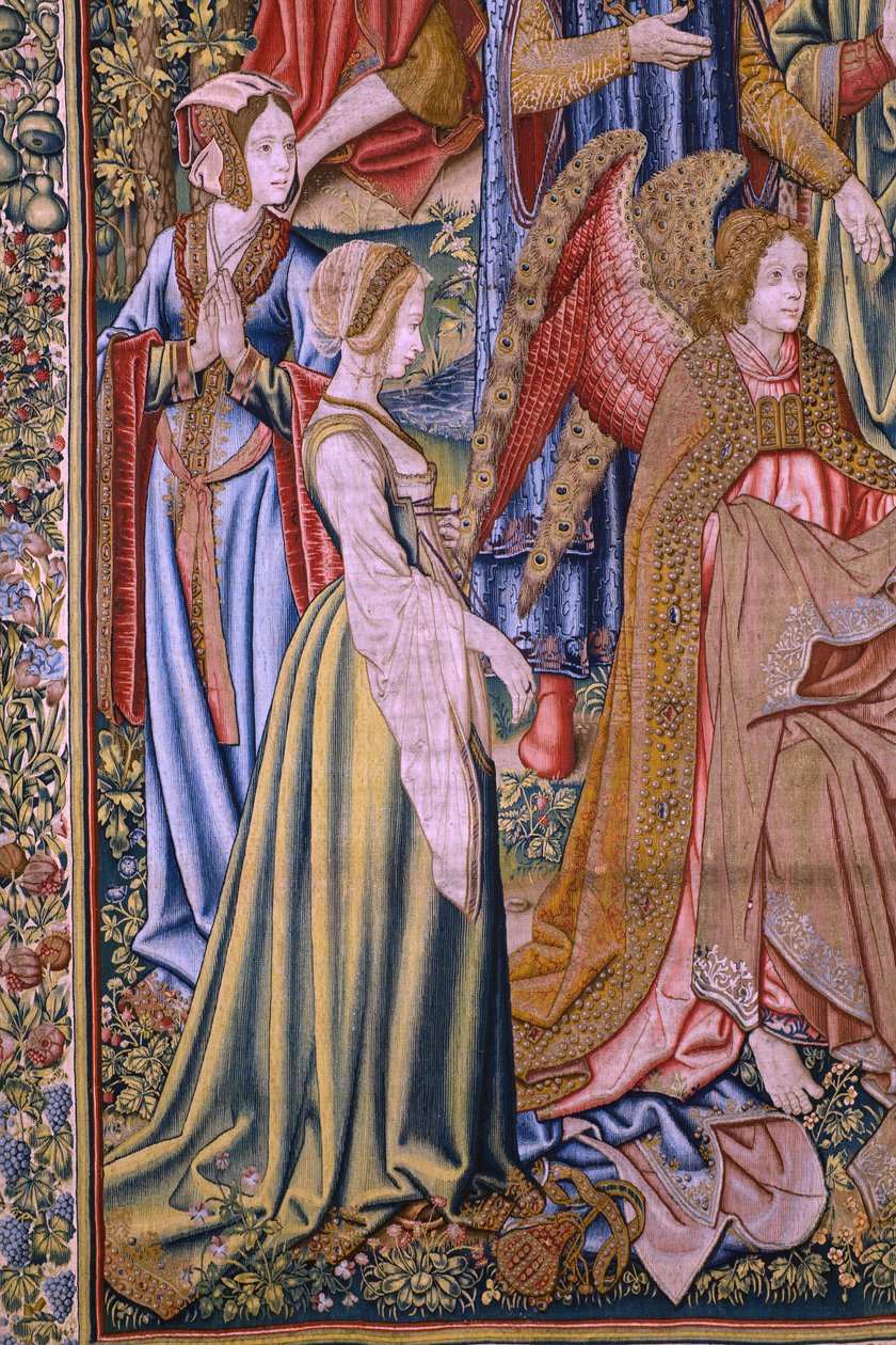 Vlámský gobelín. Cyklus Historie svatého Jana Křtitele: Křest Krista (Het doopsel van Christus). bruselský ateliér. 1515-1520. od Flemish School