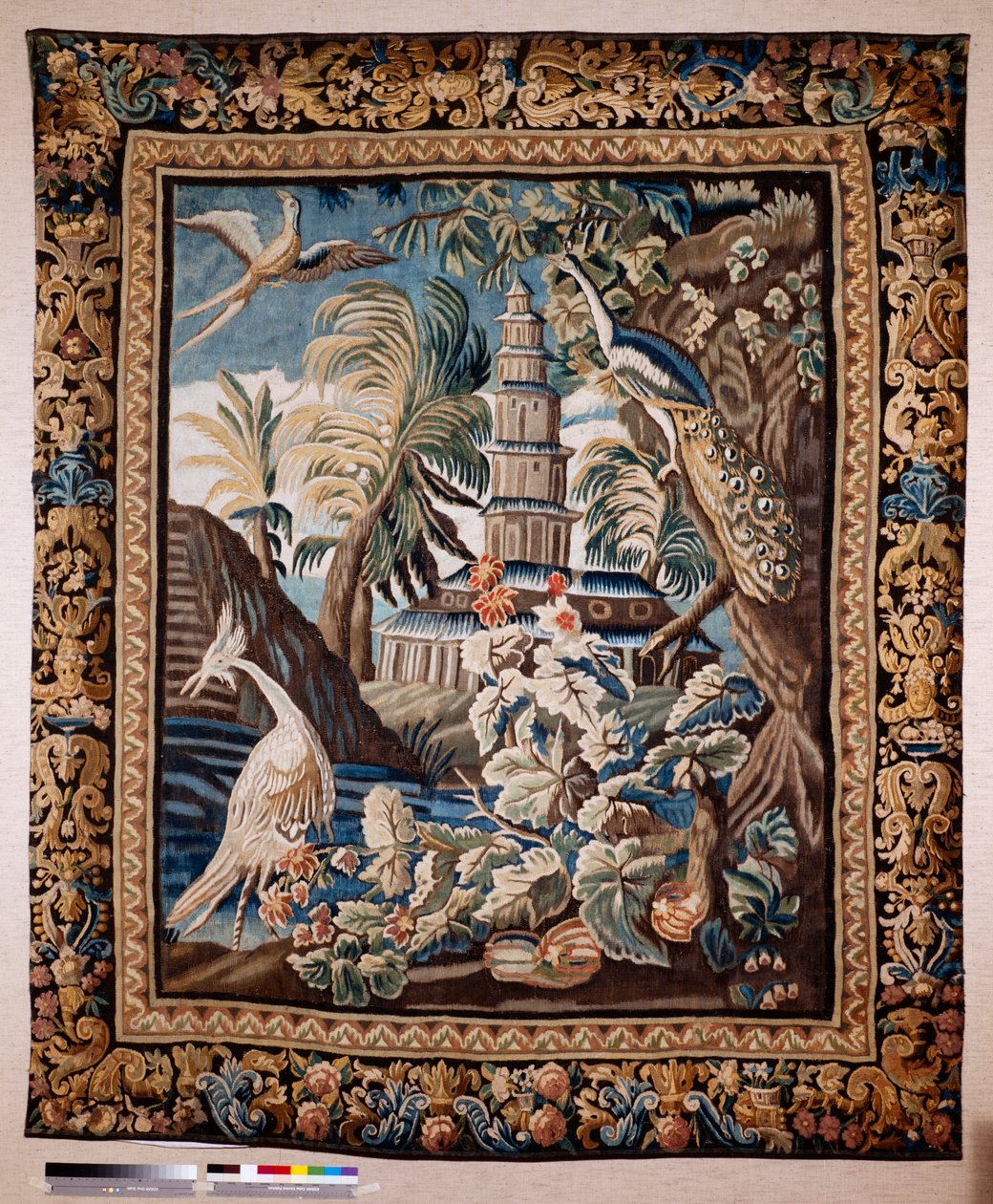 Vlámský gobelín. Takzvaná zeleň. Výroba Oudenaarde. Soukromá sbírka. 17. století (?). od Flemish School