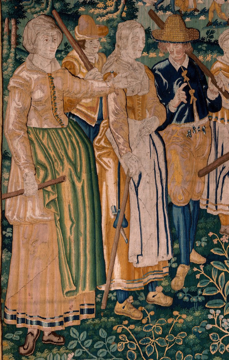 Vlámský gobelín. Hra na husu. Ateliér Oudenaarde. Rozměry 341 x 395 cm. Inv (83058)-7 / 0008. 17. stol. od Flemish School