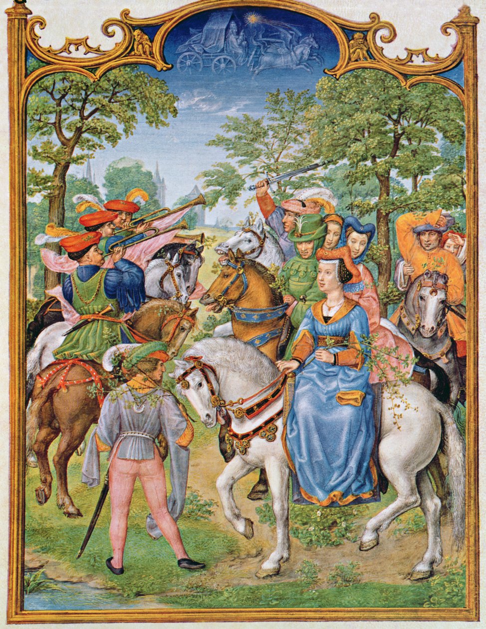 Fol 5v Měsíc květen: z Breviarium Grimani, cca 1515 od Flemish School
