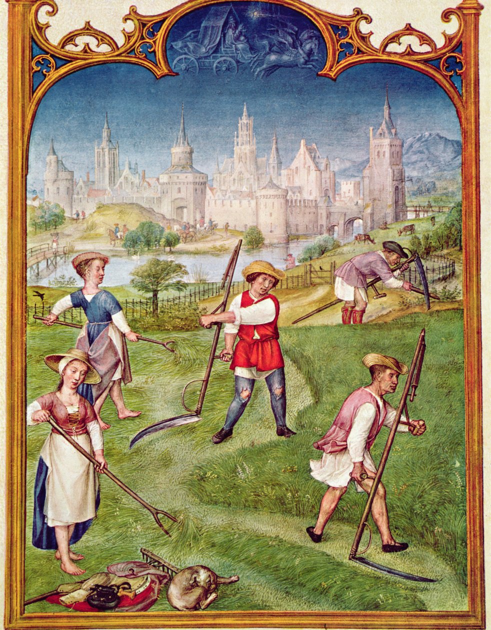 Fol 6v Měsíc červen: z Breviarium Grimani, asi 1515. od Flemish School