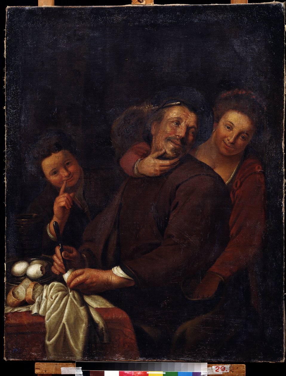 ""The merry company"" (The merry company) Malba holandské školy 17. století. Regionální galerie umění Deineka, Kursk Rusko od Flemish School