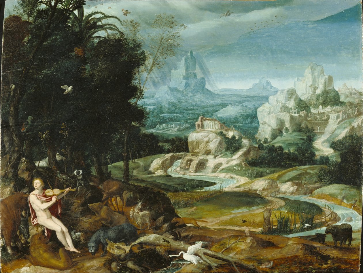 Krajina s Orfeem, kolem roku 1570 od Flemish School