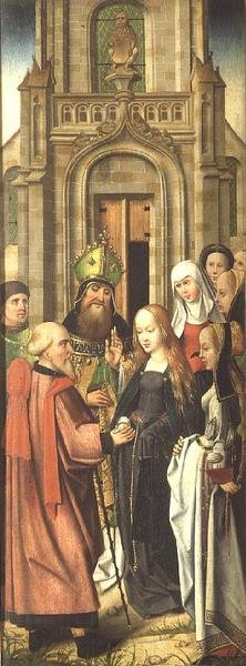 M.25 The Marriage of the Virgin, počátek 16. století (pravý panel triptychu) (viz také 69683 a 69684) od Flemish School