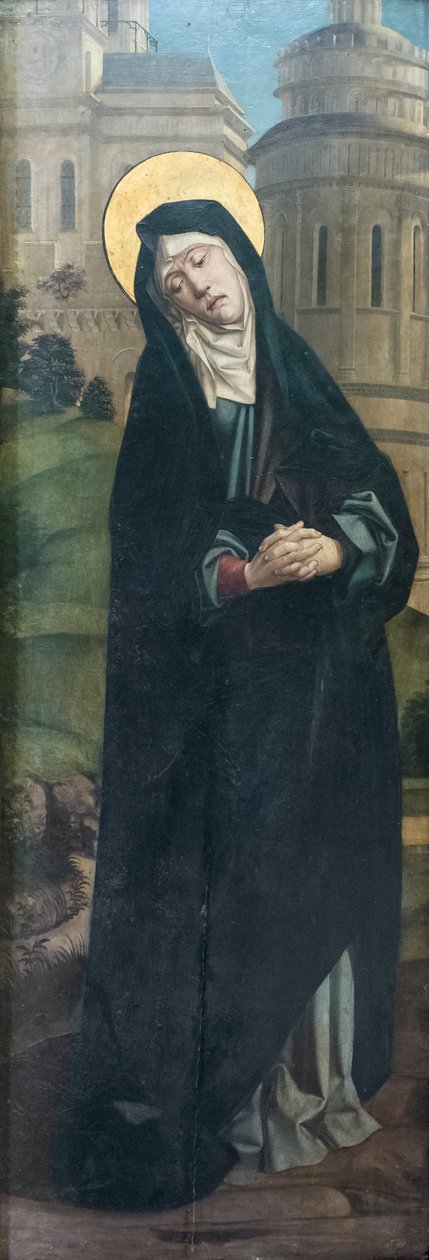 Madona smutku, vlámský neapolský malíř působící na přelomu 16. století (olej na plátně) od Flemish School