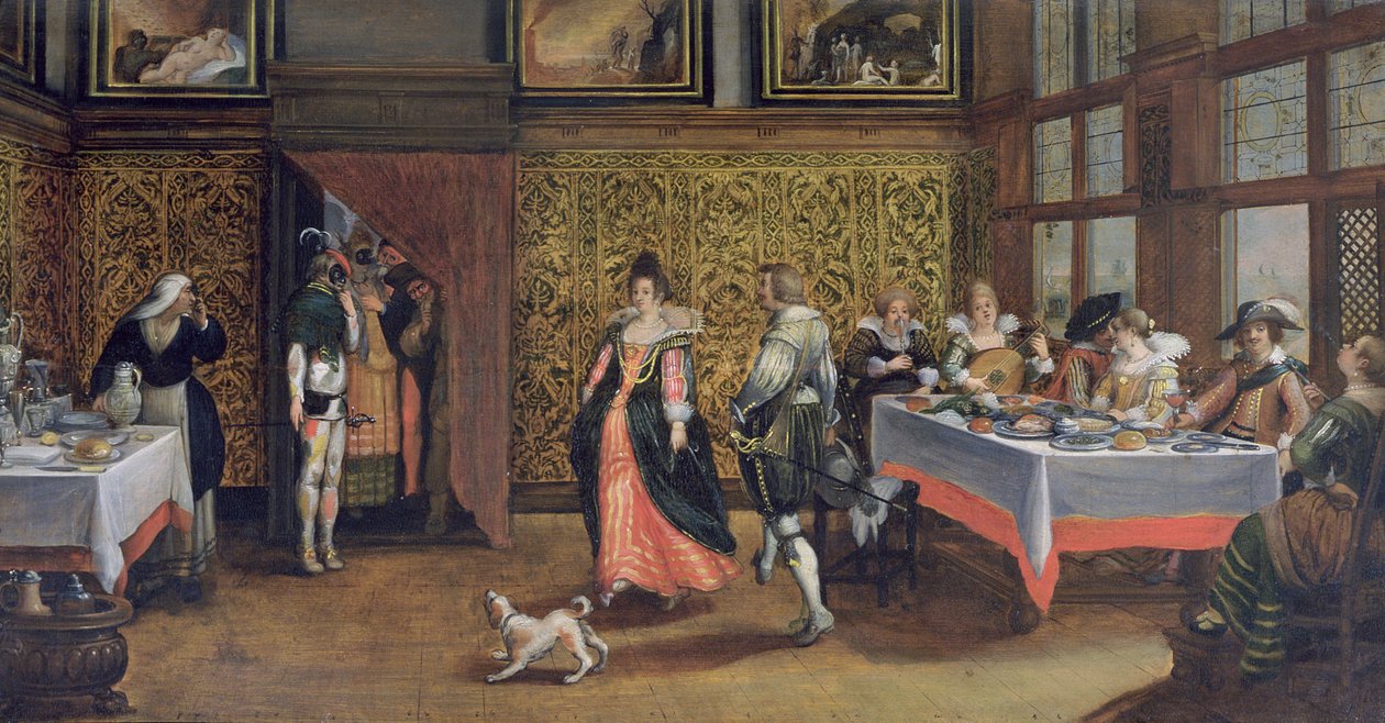 Maskovaní hosté (viz 254068) od Flemish School