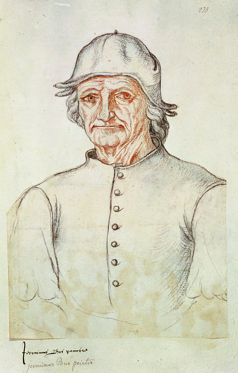 Ms 266 fol.275 Portrét Hieronyma Bosche (145-1516) z „Recueil d