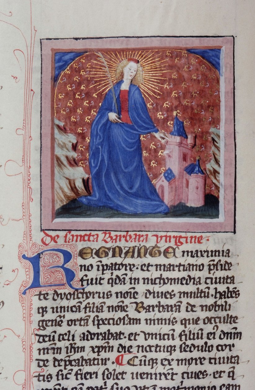 Paní Gen 1111 Page z Legenda Aurea, Bruggy, kolem 1400-10 od Flemish School
