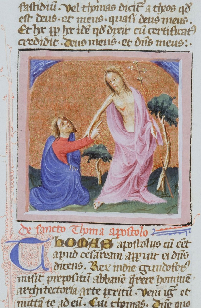 Ms Gen 1111 Stránka z Legendy Aurea, Bruggy, asi 1400-10 od Flemish School