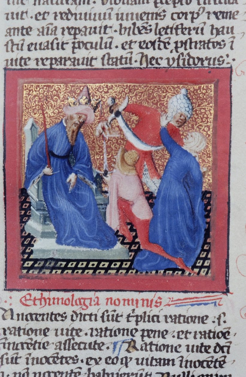 Ms Gen 1111 Stránka z Legendy Aurea, Bruggy, asi 1400-10 od Flemish School