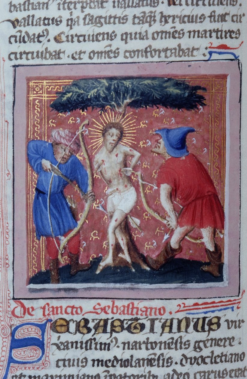 Paní Gen 1111 Page z Legenda Aurea, Bruggy, kolem 1400-10 od Flemish School