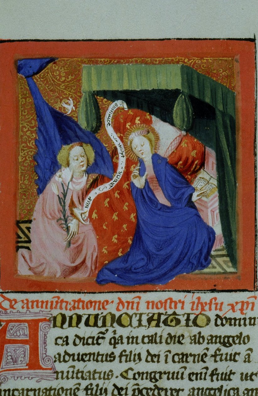 Paní Gen 1111 Page z Legenda Aurea, Bruggy, kolem 1400-10 od Flemish School