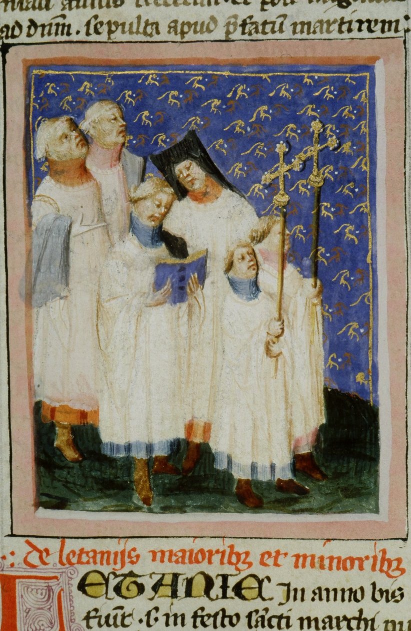 Paní Gen 1111 Page z Legenda Aurea, Bruggy, kolem 1400-10 od Flemish School