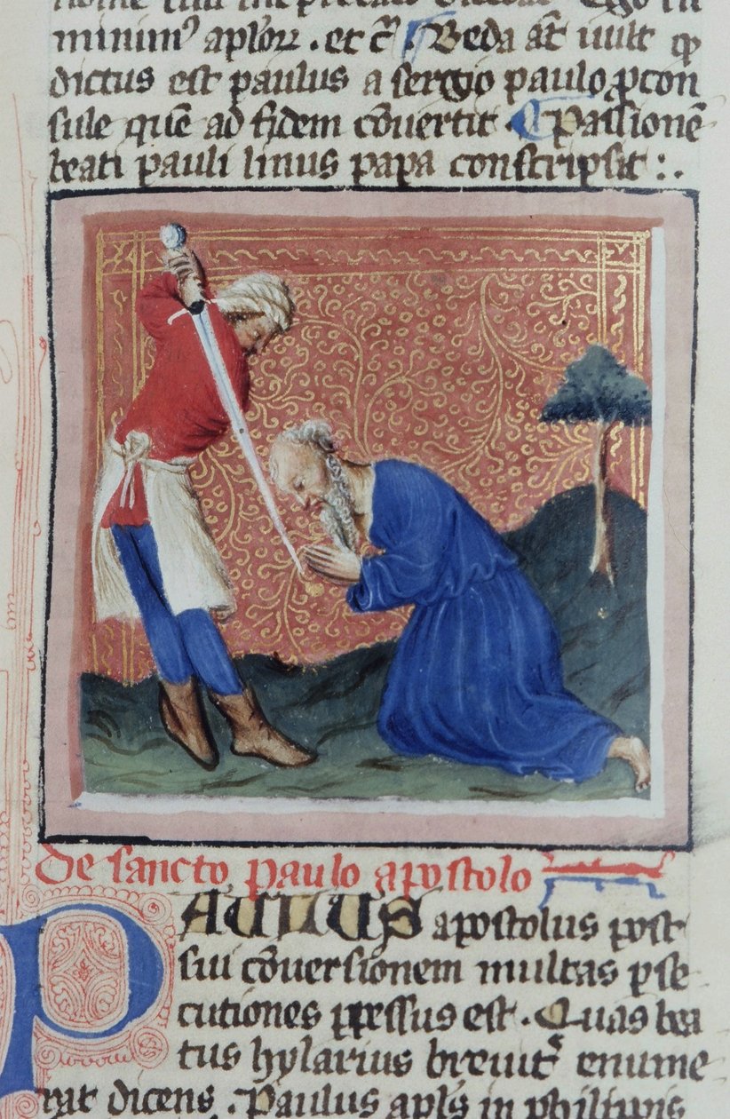 Paní Gen 1111 Page z Legenda Aurea, Bruggy, kolem 1400-10 od Flemish School