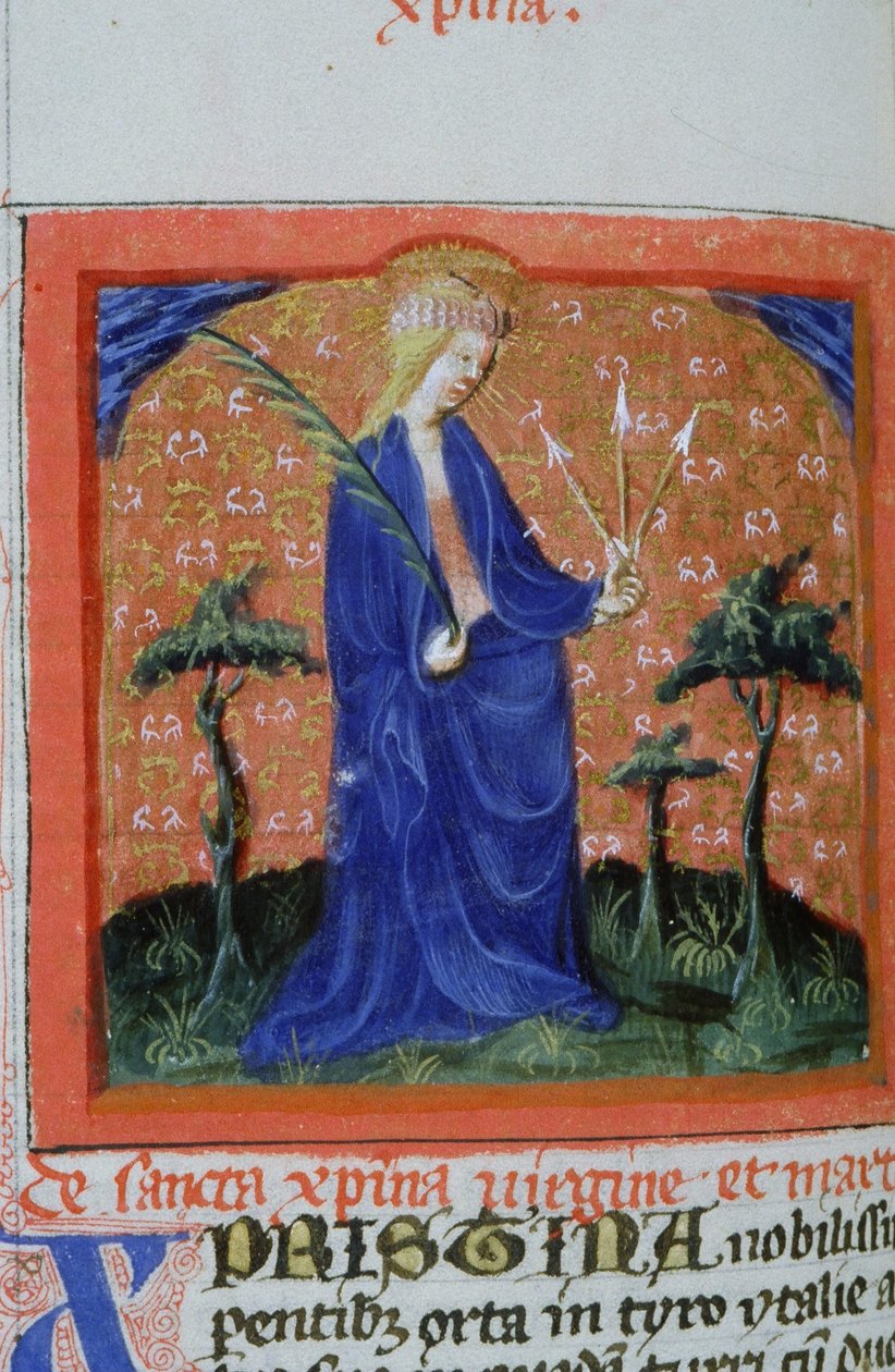 Paní Gen 1111 Page z Legenda Aurea, Bruggy, kolem 1400-10 od Flemish School